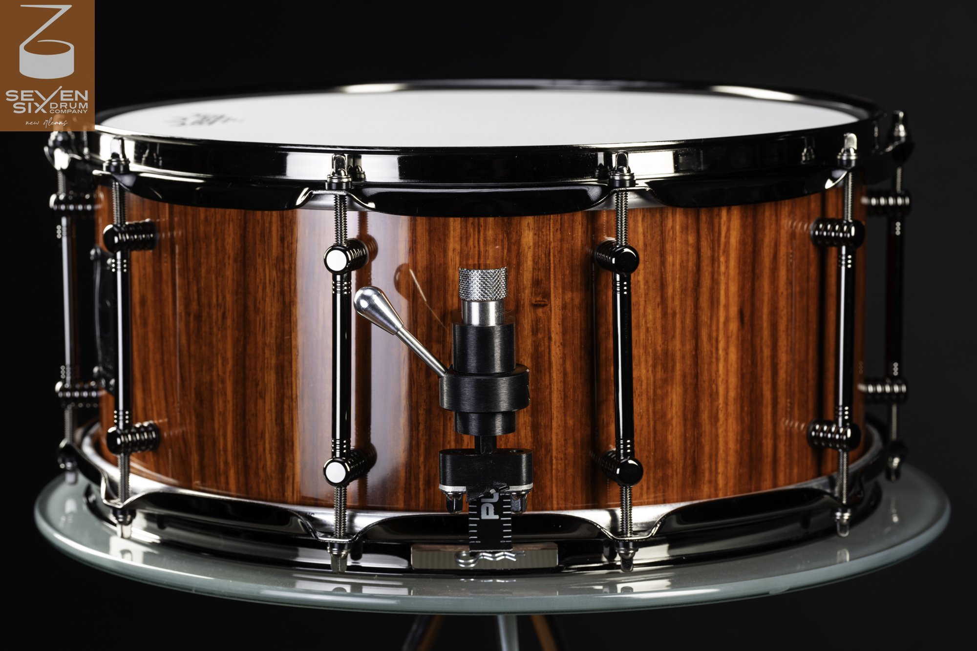 The 6.5 Inch Padauk Custom Stave Shell Snare Drum
