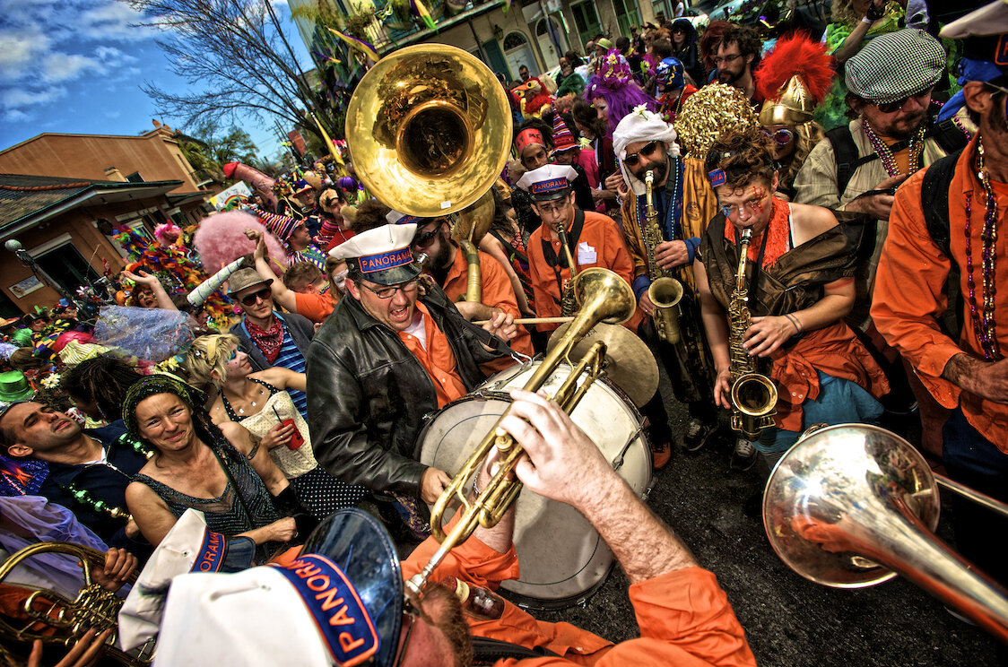 Panorama Brass Band, Mardi Gras Day - image © Marc Pagani Photography