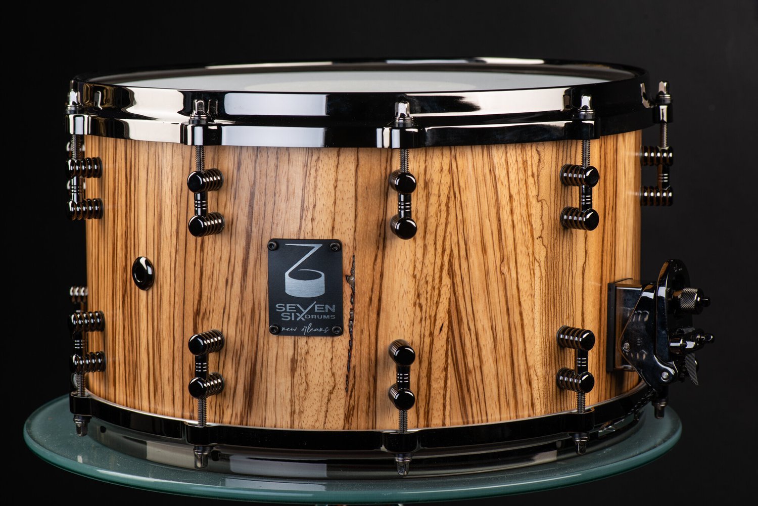 100% Zebrawood custom snare drum