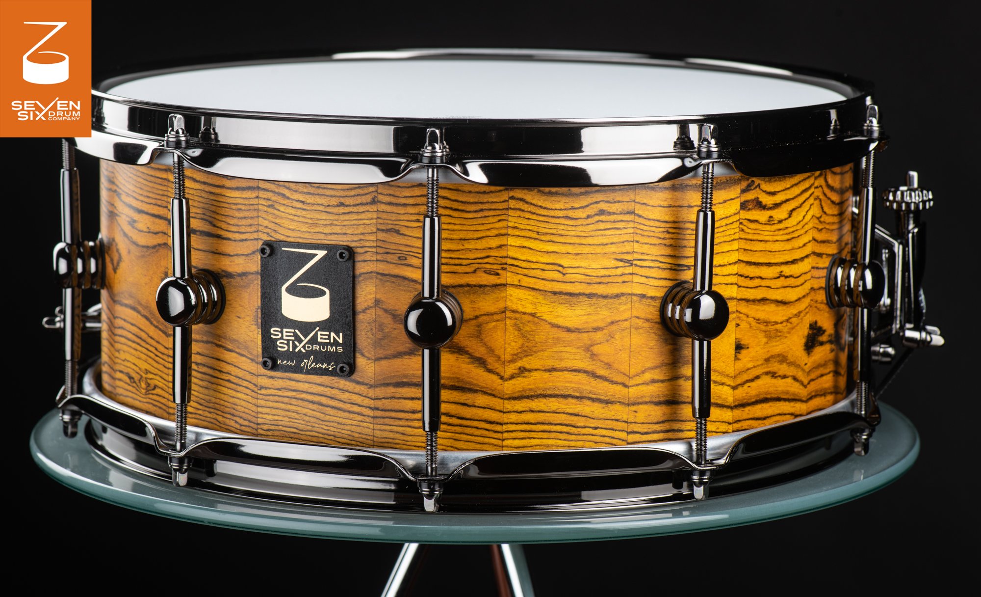 The Bumblebee Bocote Custom Snare Drum