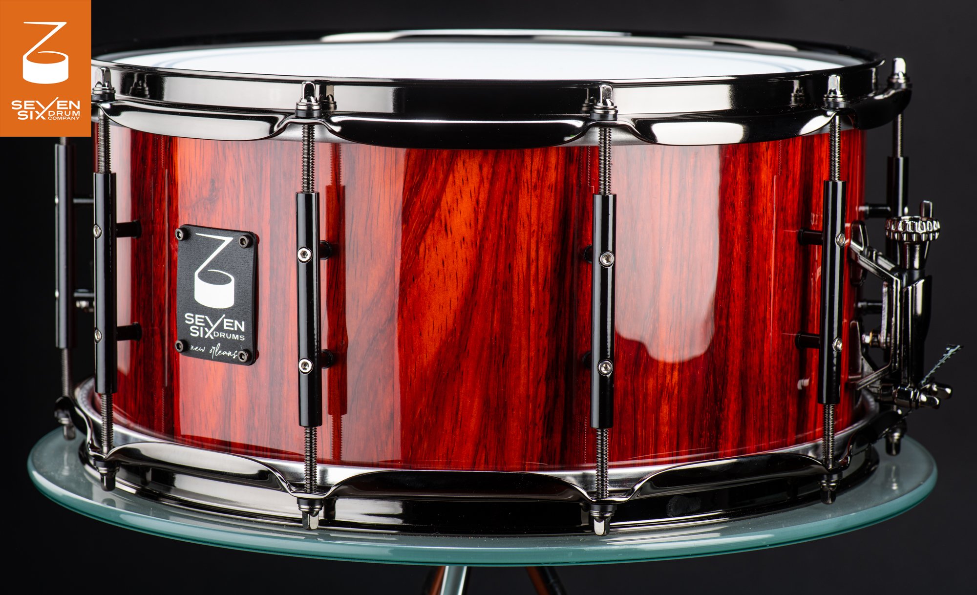 The Red Padauk Custom Snare Drum