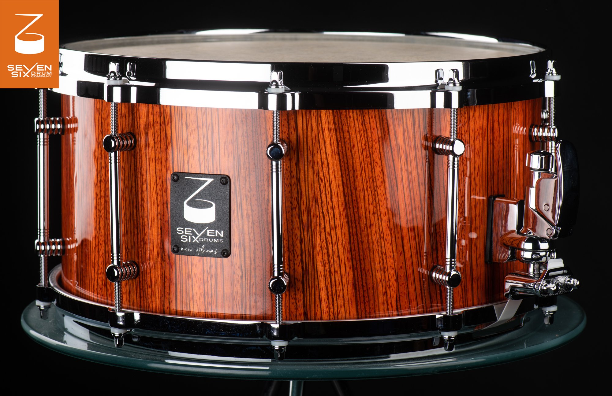 Redeemed Rust 7x14 Zebrawood Custom Snare Drum
