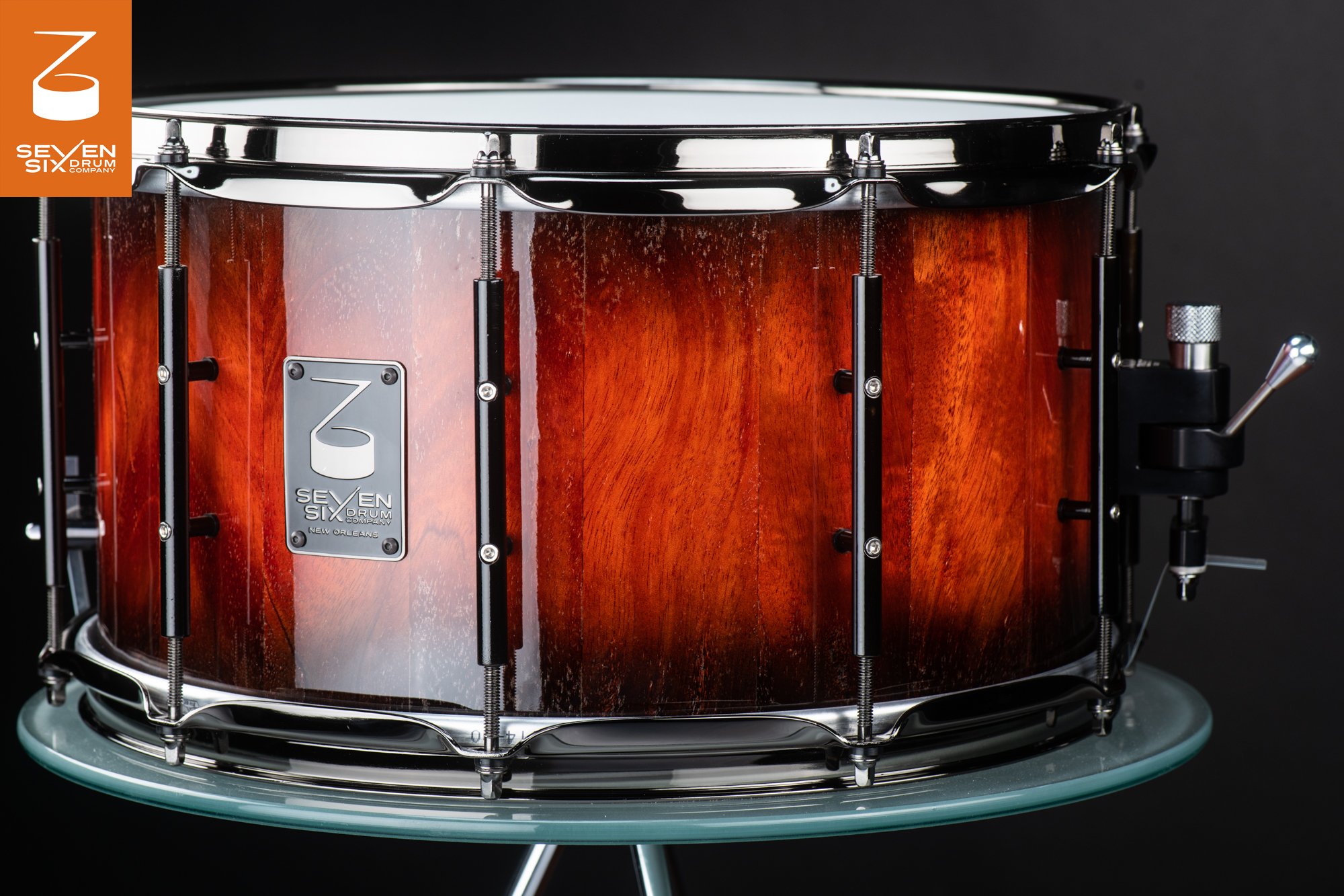 The Vintage African Mahogany 8x14 Custom Snare Drum