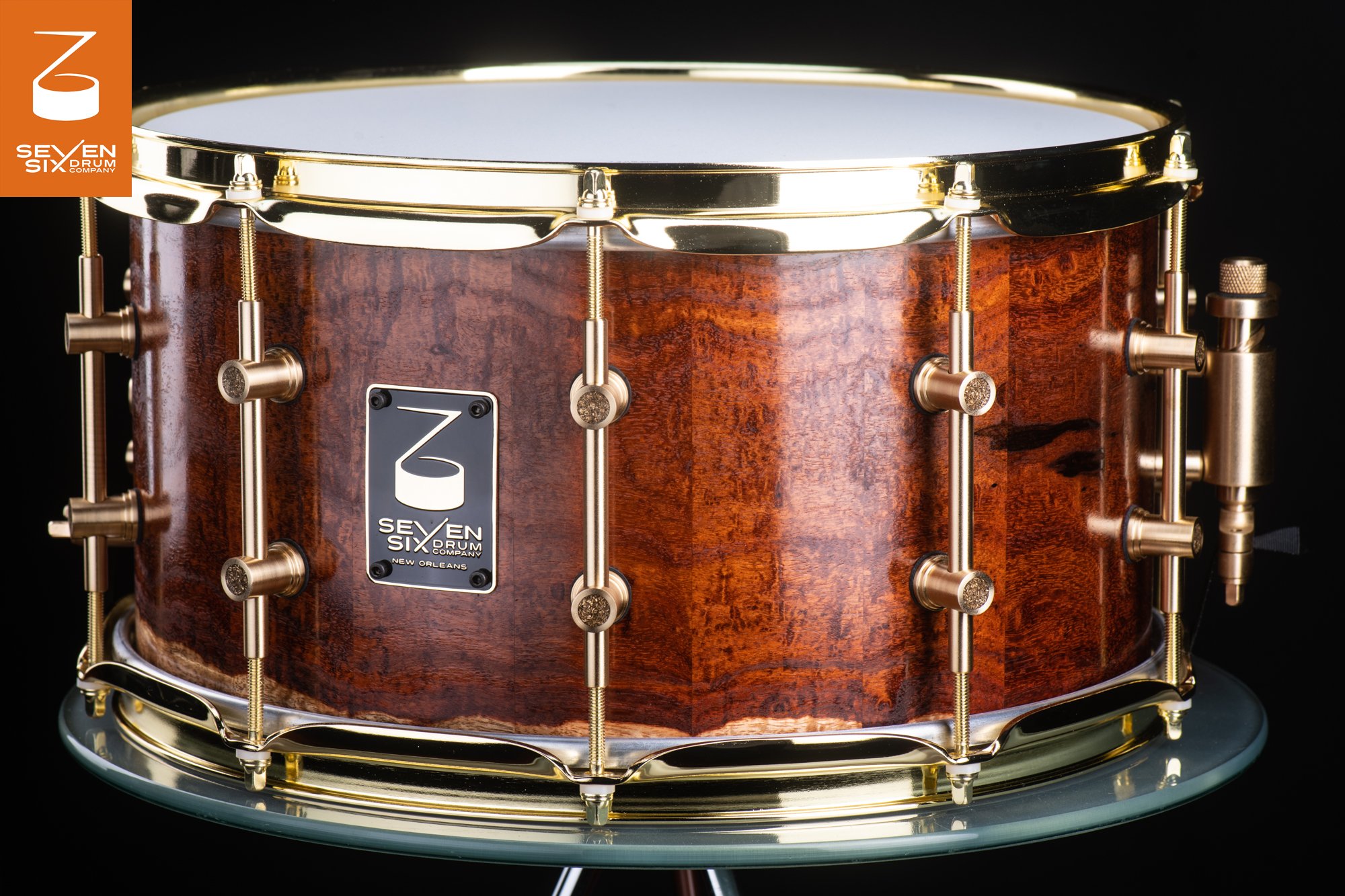 The Granadillo Topo Map Custom Snare Drum
