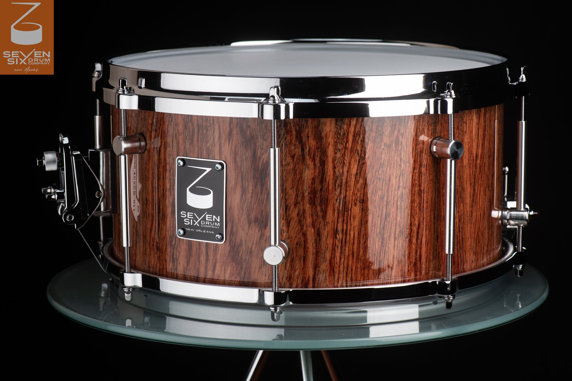 The 13 Inch Bubinga Custom Snare Drum