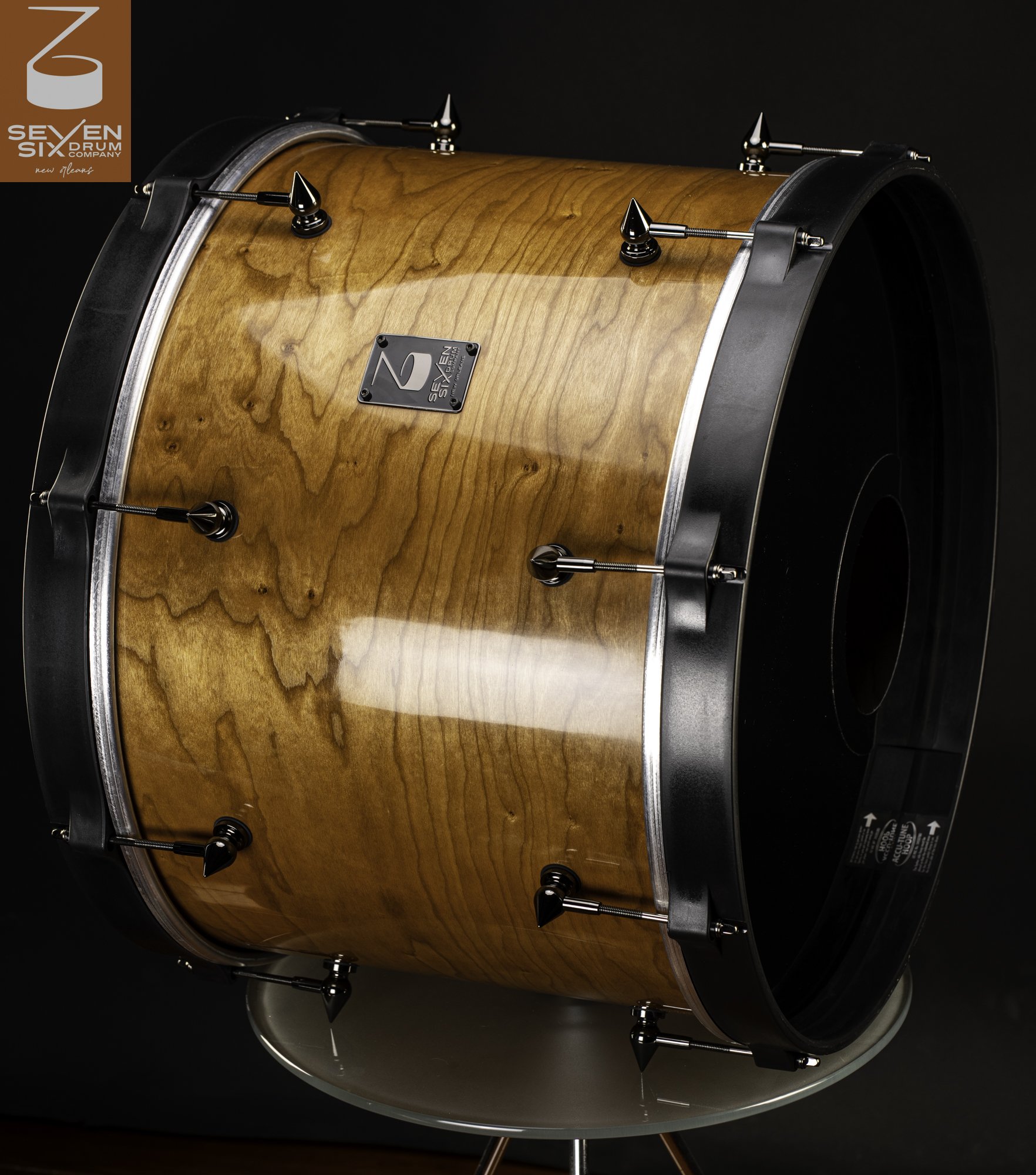 UL Second Line Bass Drum Cherry Gloss with Pyramid Lugs