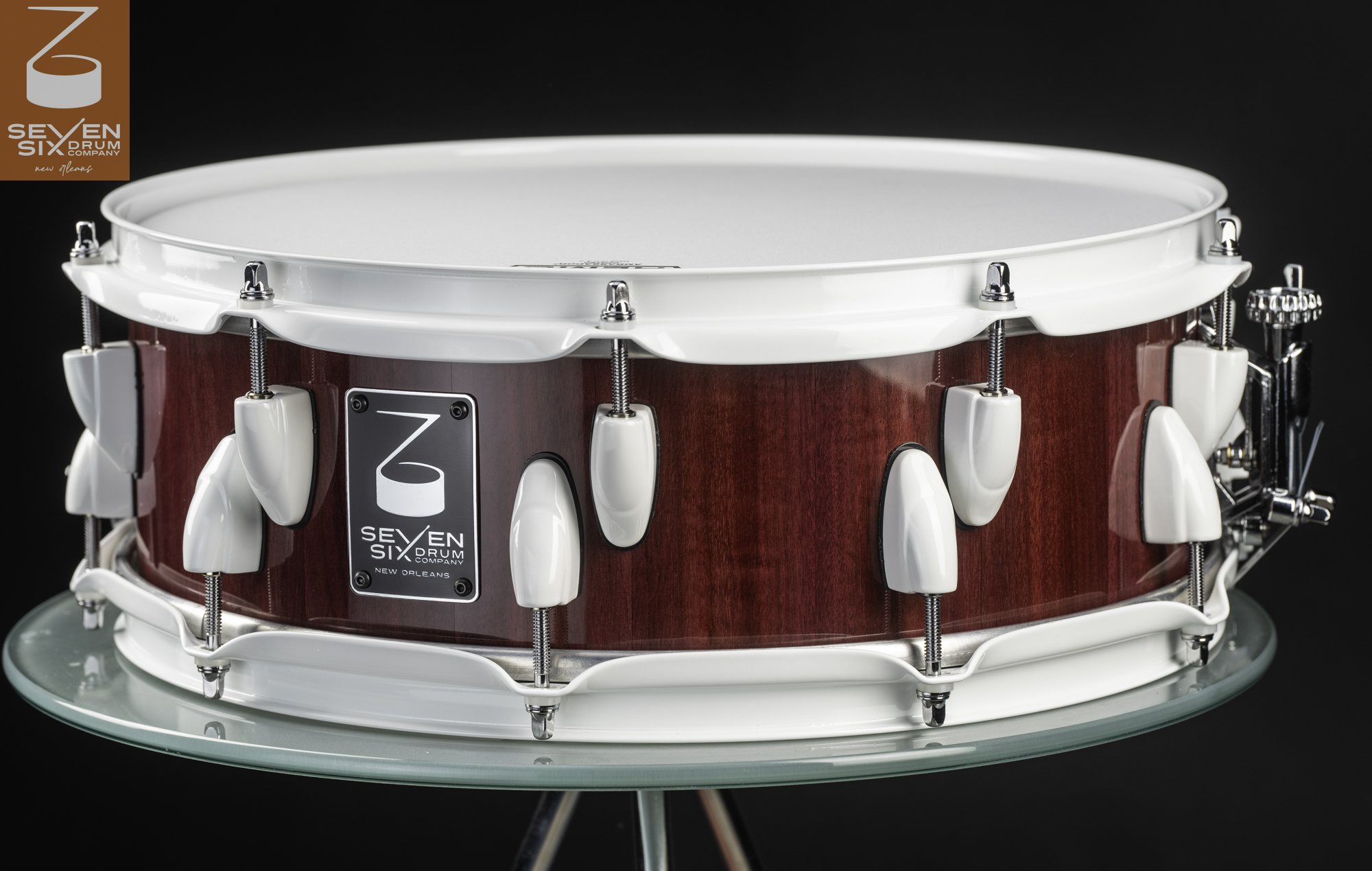 The Purple and White Custom Snare Drum