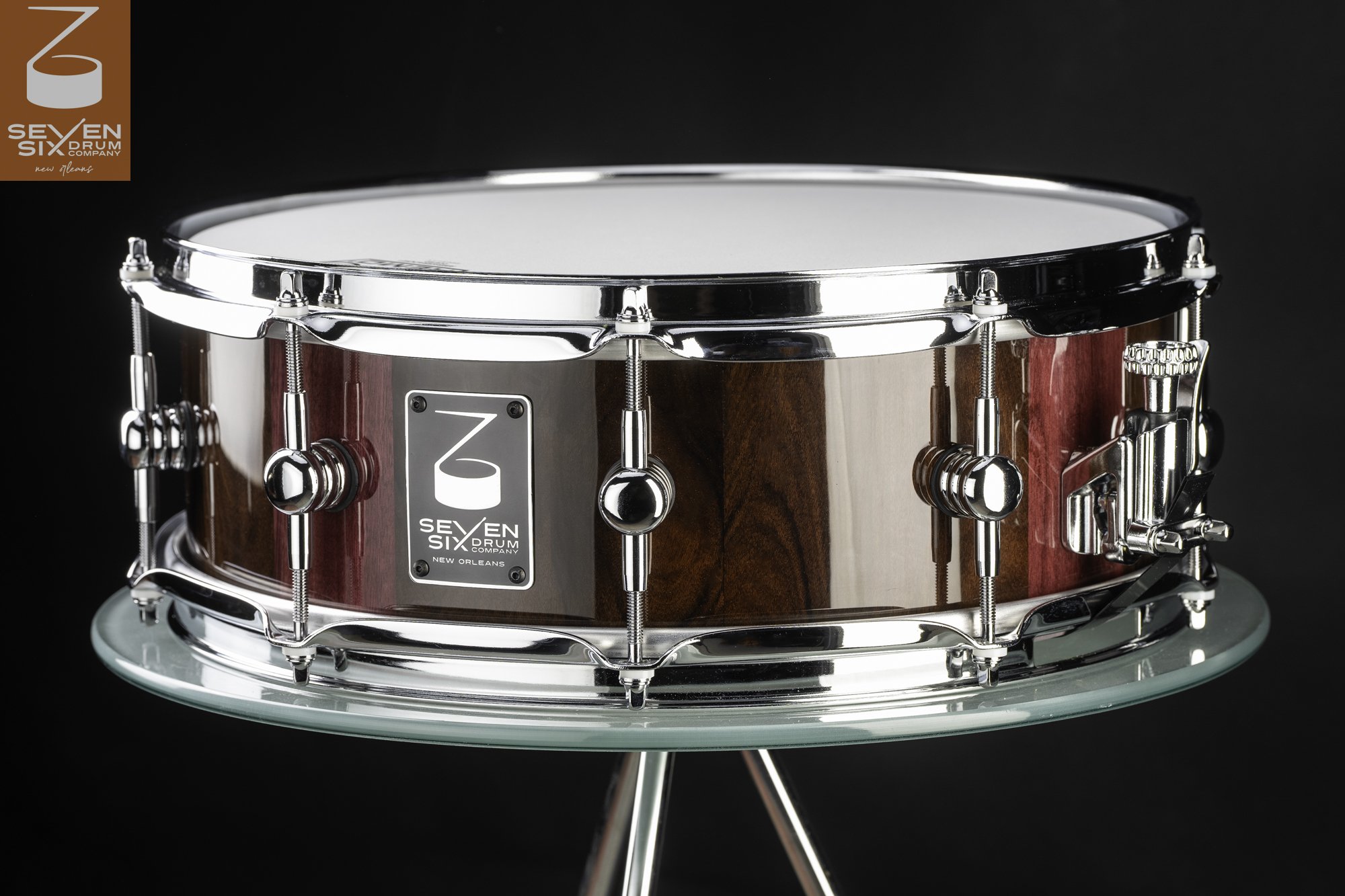 The Bolivian Rosewood and Purpleheart Custom Snare Drum