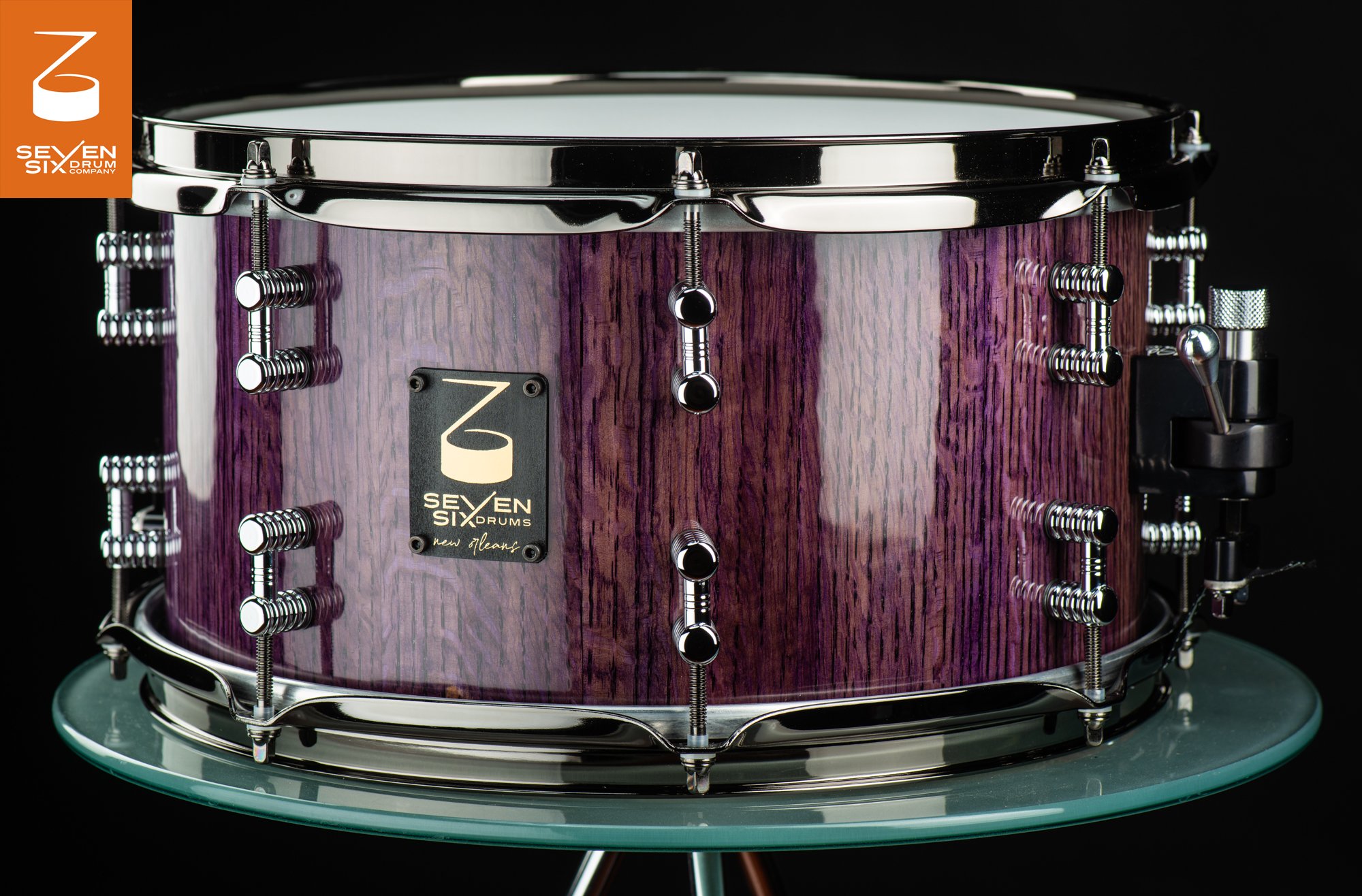 The Weathered Purple White Oak (WPWO) Custom Snare Drum