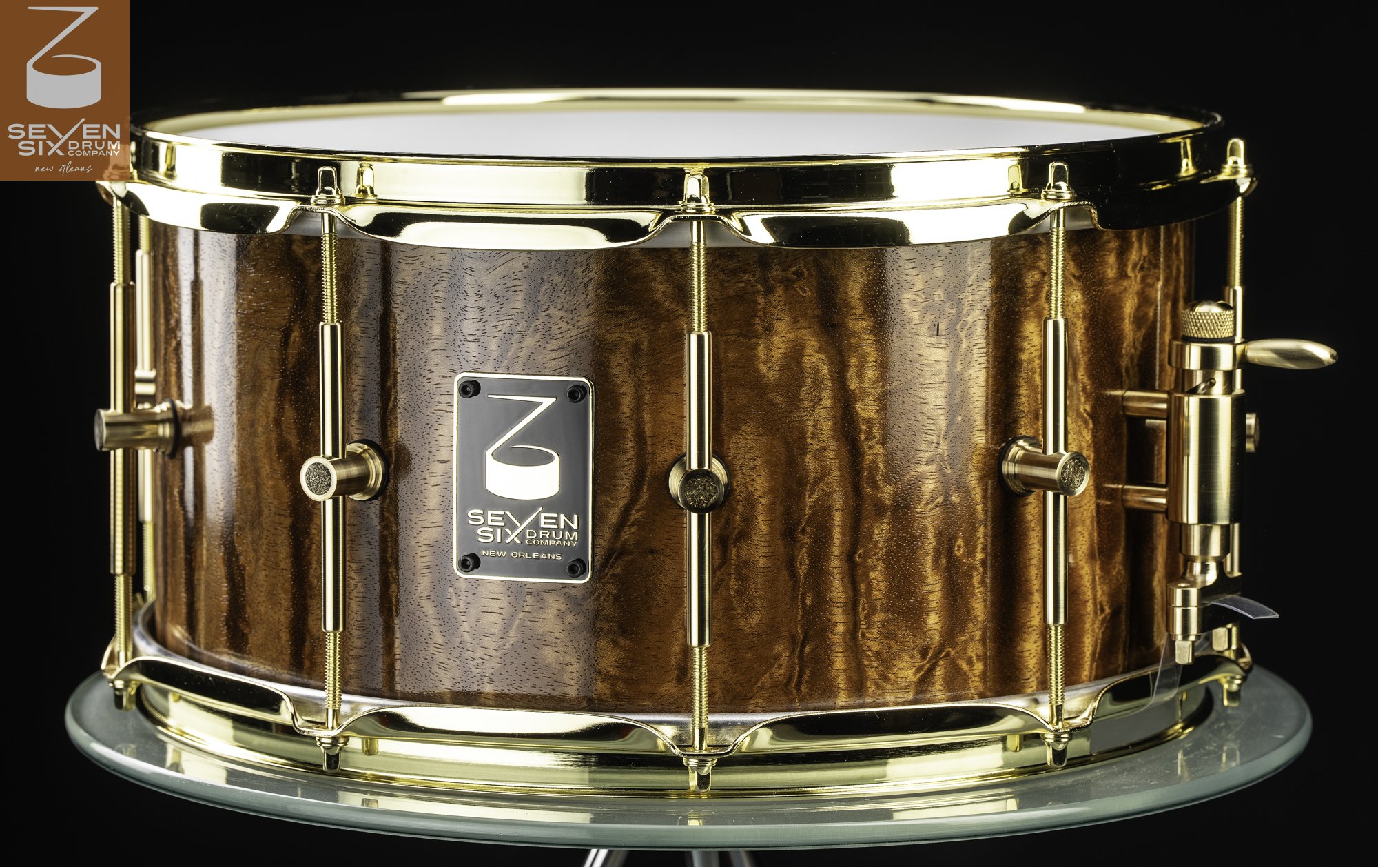 The Waterfall Bubinga II UltraThin Reso Series Custom Snare Drum